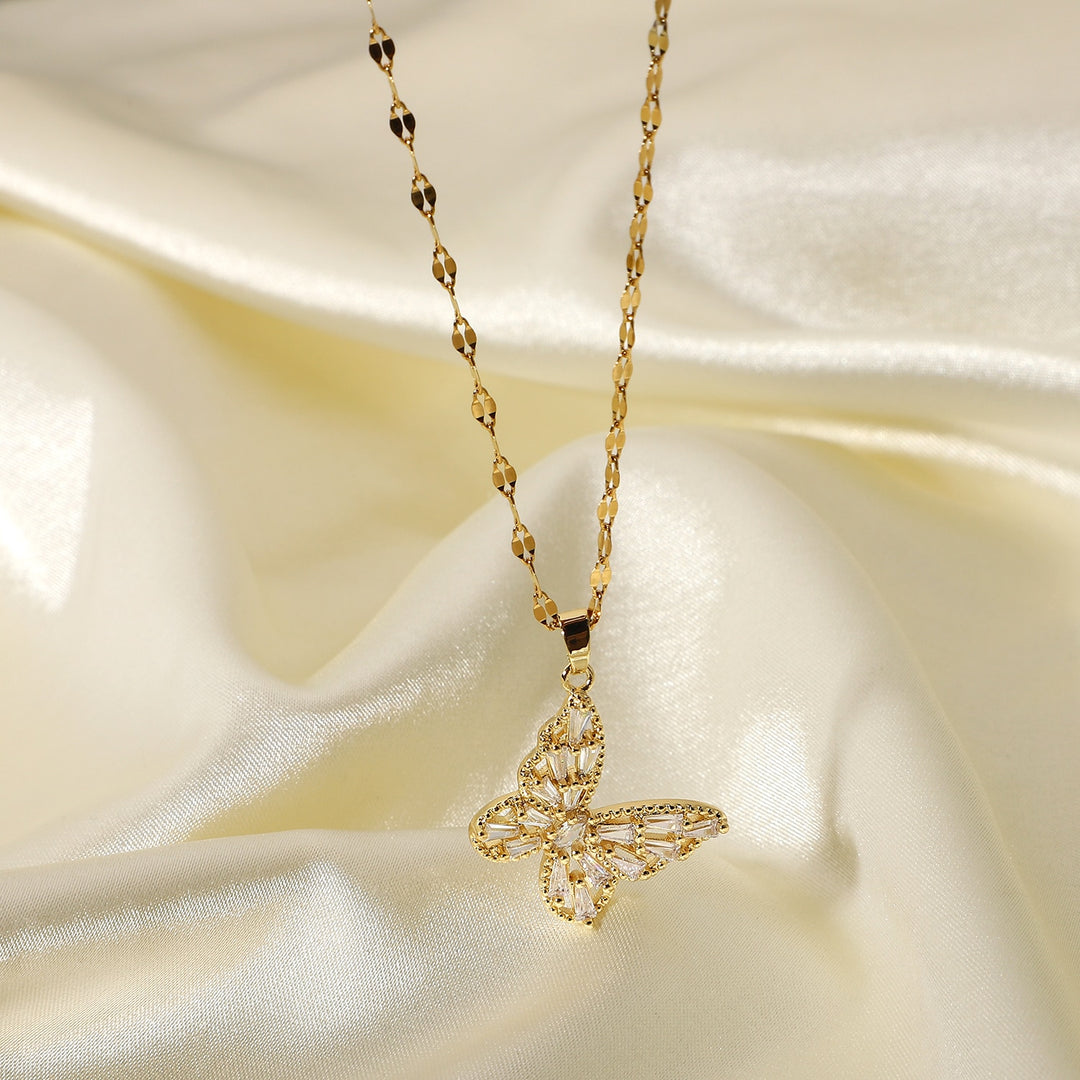 Iced Butterfly Necklace