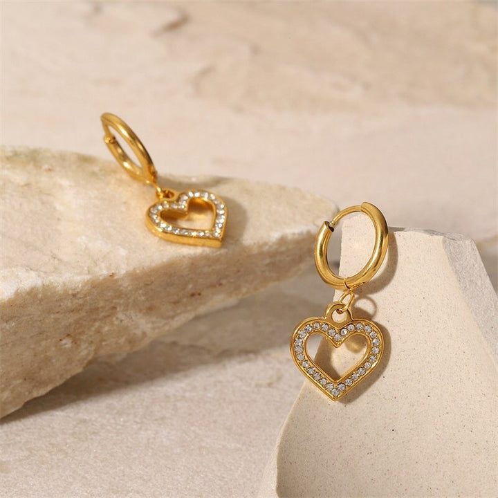 Iced Heart Earrings