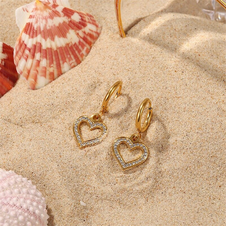 Iced Heart Earrings